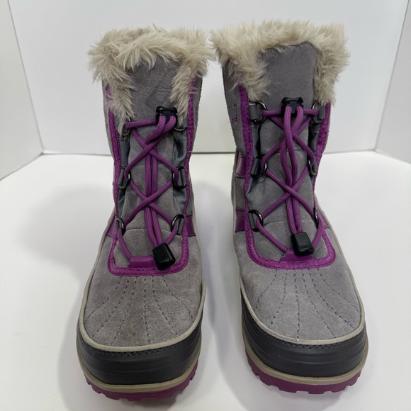 Sorel Gray Purple Winter Boots Cozy Waterproof Snow Winter Hiker Gorpcore - Picture 5 of 14